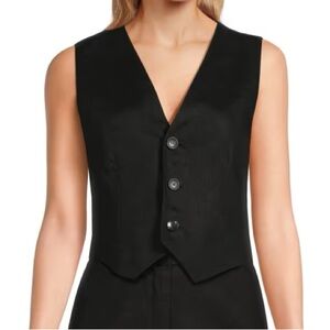 NWT A.L.C. 100% Linen Vest Designer Neutral Minimalist Capsule Wardrobe